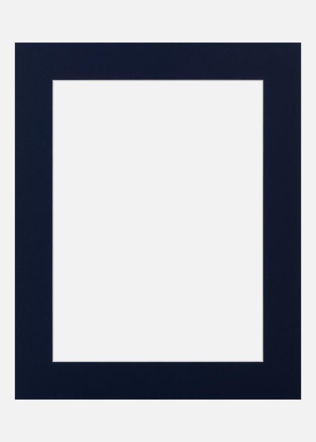 Passepartout Deep Blue (Hvid kerne) 60x80 cm (49x69)