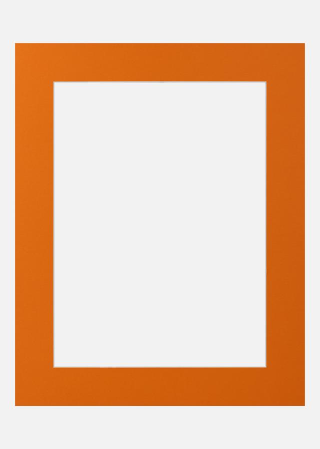 Passepartout Blaze Orange (Hvid kerne) 40x50 cm (29x39)