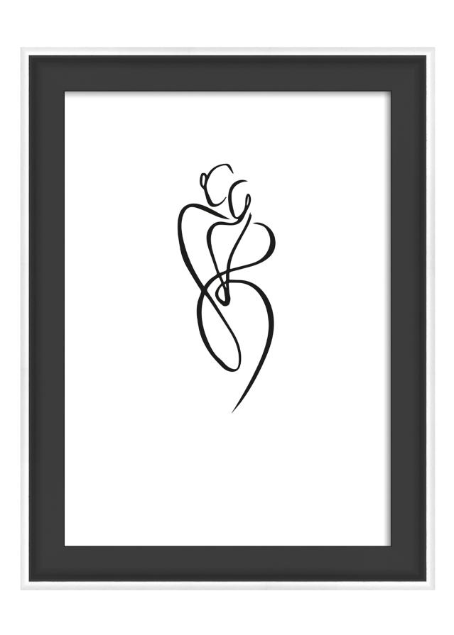 Ramme Silhouette Sort 10x15 cm