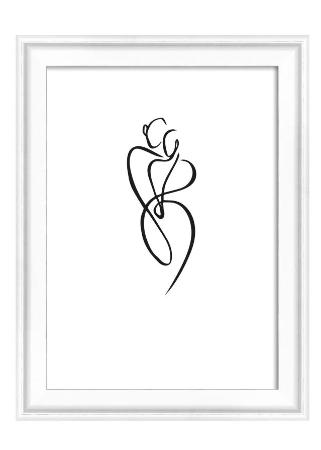 Ramme Silhouette Hvid 10x15 cm