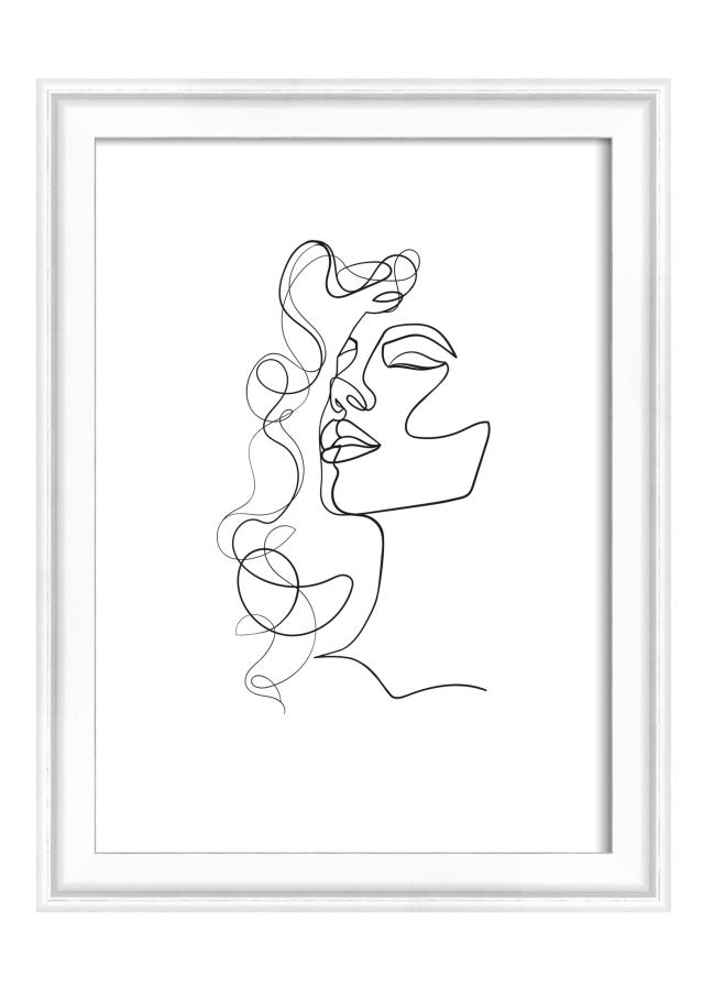 Ramme Silhouette Hvid 13x18 cm