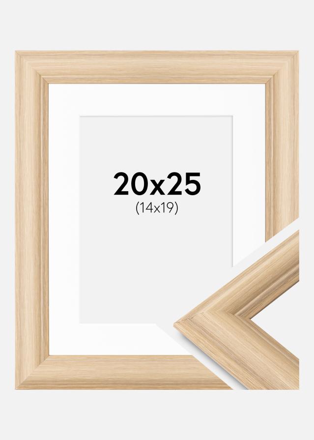 Ramme Västkusten Eg 20x25 cm - Passepartout Hvid 15x20 cm
