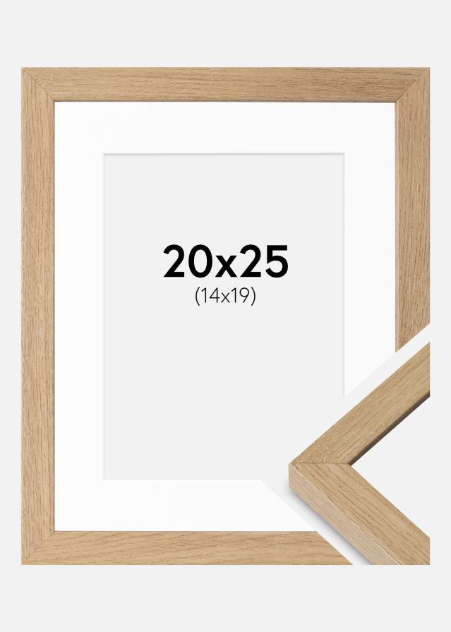 Ramme Hermes Naturlig Eg 20x25 cm - Passepartout Hvid 15x20 cm