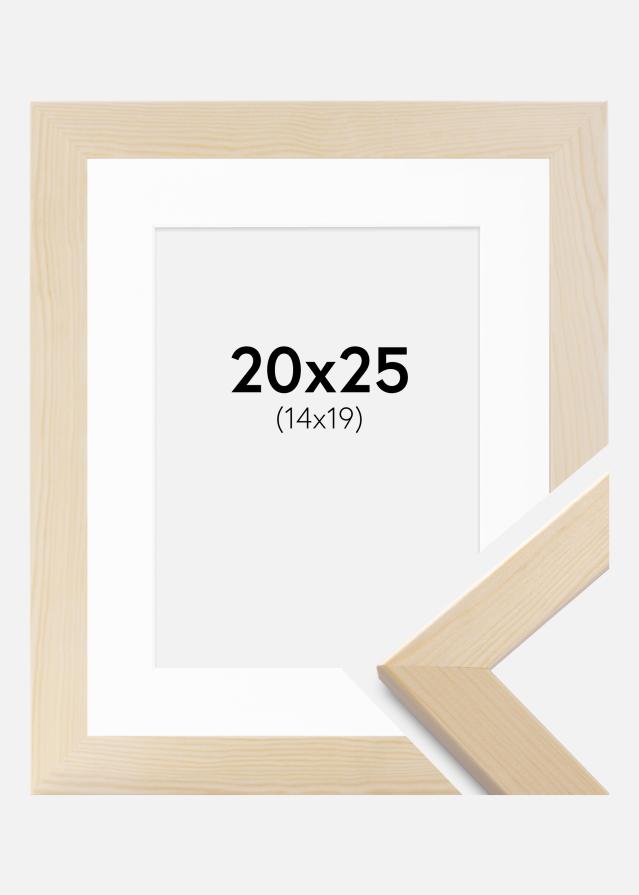 Ramme Trendline Natur 20x25 cm - Passepartout Hvid 15x20 cm