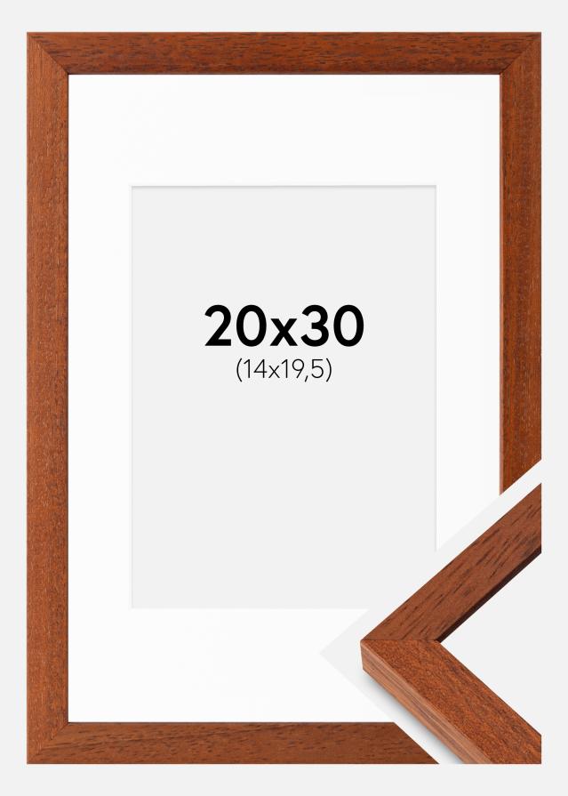 Ramme Hermes Kirsebær 20x30 cm - Passepartout Hvid 15x21 cm