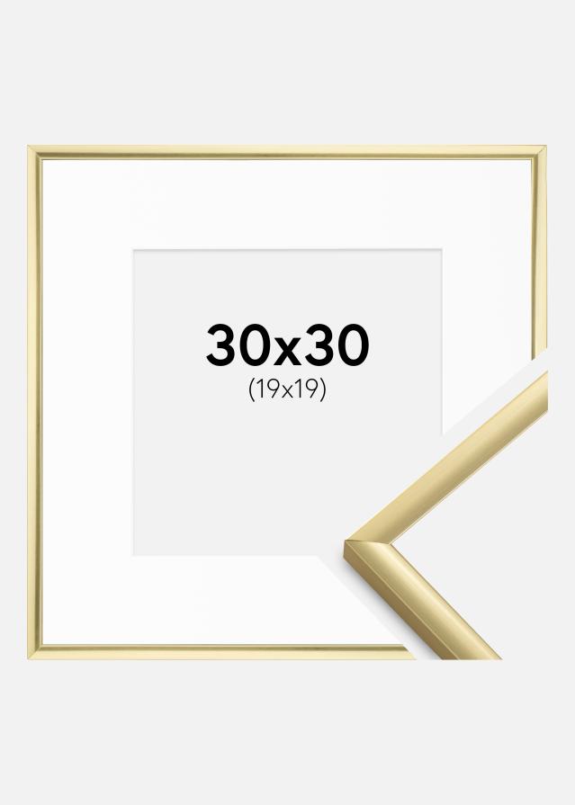 Ramme New Lifestyle Guld 30x30 cm - Passepartout Hvid 20x20 cm