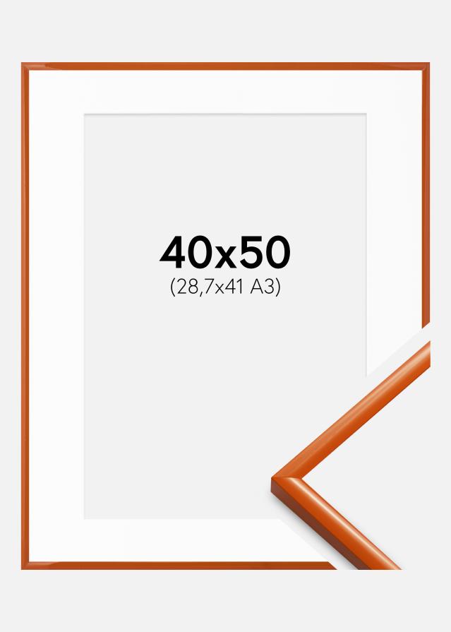 Ramme New Lifestyle Orange 40x50 cm - Passepartout Hvid 29,7x42 cm