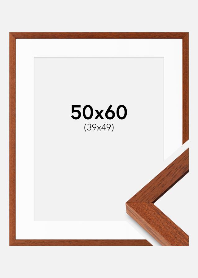 Ramme Hermes Kirsebær 50x60 cm - Passepartout Hvid 40x50 cm