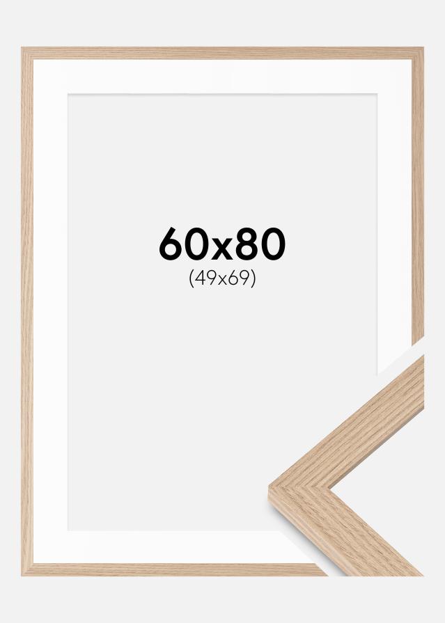 Ramme BGA Classic Eg 60x80 cm - Passepartout Hvid 50x70 cm