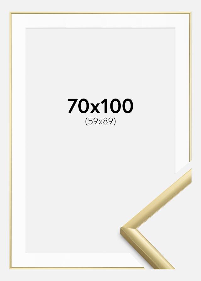 Ramme New Lifestyle Guld 70x100 cm - Passepartout Hvid 60x90 cm
