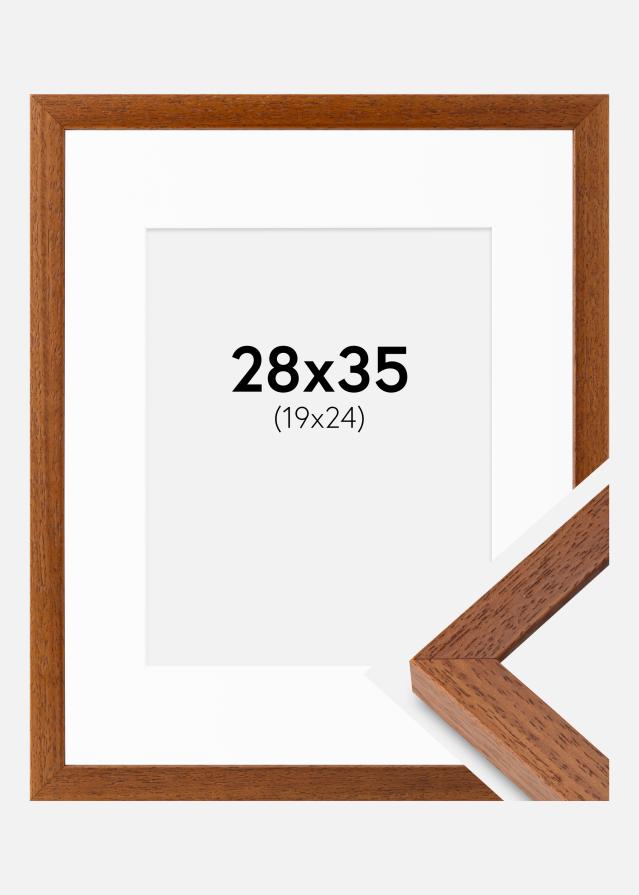 Ramme Hermes Bog 28x35 cm - Passepartout Hvid 20x25 cm