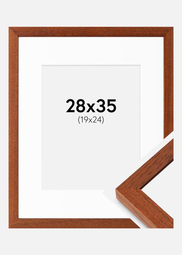 Ramme Hermes Kirsebær 28x35 cm - Passepartout Hvid 20x25 cm