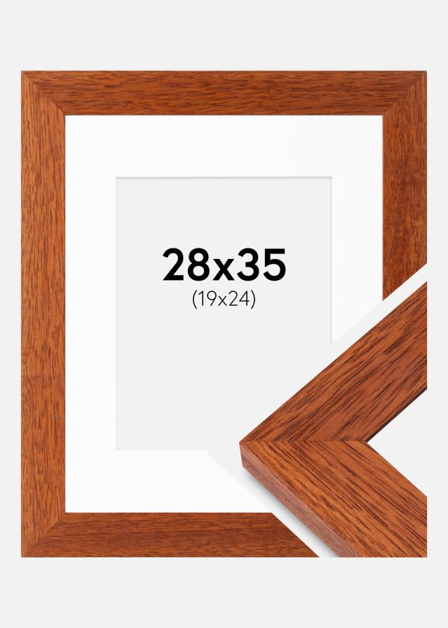 Ramme Juno Kirsebær 28x35 cm - Passepartout Hvid 20x25 cm