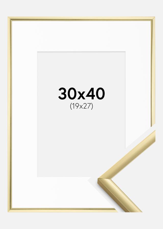 Ramme New Lifestyle Guld 30x40 cm - Passepartout Hvid 20x28 cm