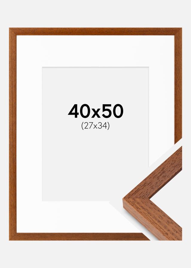 Ramme Hermes Bog 40x50 cm - Passepartout Hvid 28x35 cm