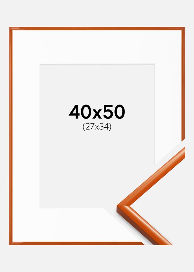 Ramme New Lifestyle Orange 40x50 cm - Passepartout Hvid 28x35 cm