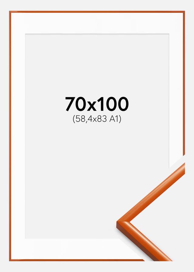 Ramme New Lifestyle Orange 70x100 cm - Passepartout Hvid 59,4x84 cm (A1)