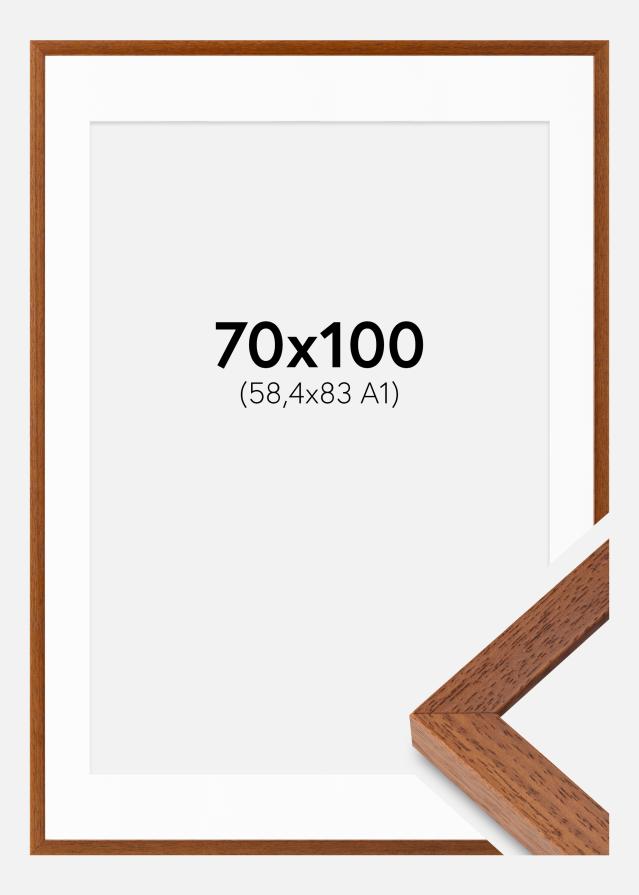 Ramme Hermes Bog 70x100 cm - Passepartout Hvid 59,4x84 cm
