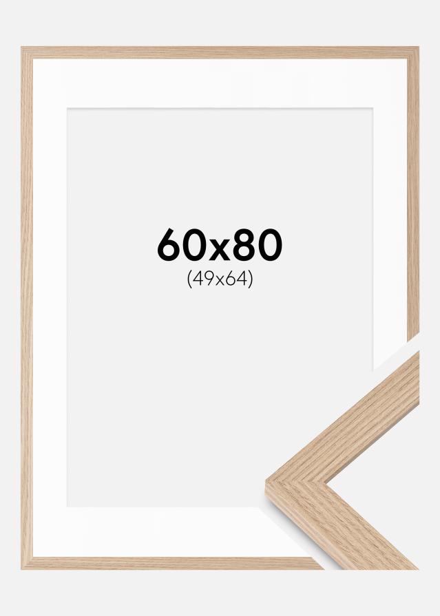 Ramme BGA Classic Eg 60x80 cm - Passepartout Hvid 50x65 cm
