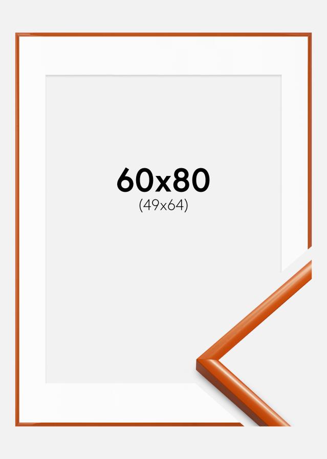 Ramme New Lifestyle Orange 60x80 cm - Passepartout Hvid 50x65 cm