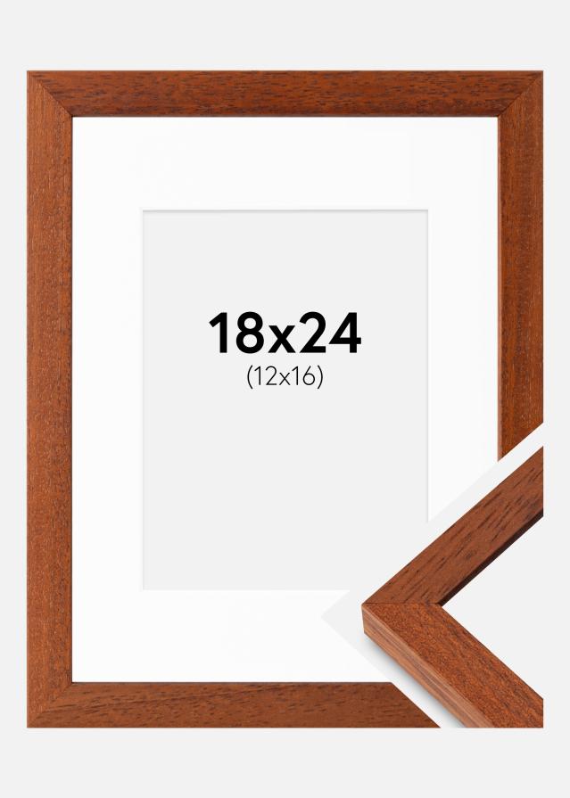 Ramme Hermes Kirsebær 18x24 cm - Passepartout Hvid 13x17 cm