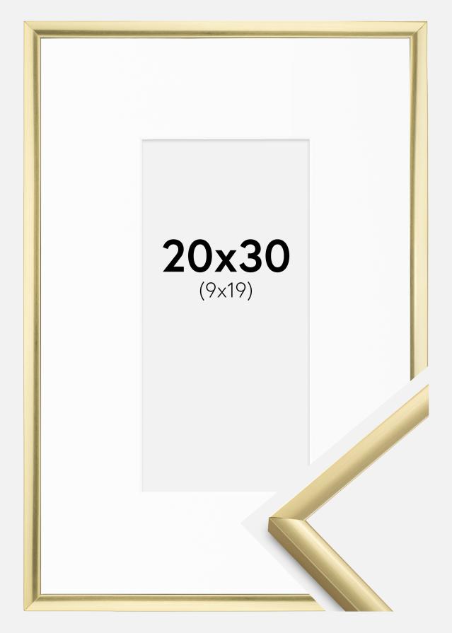 Ramme New Lifestyle Guld 20x30 cm - Passepartout Hvid 10x20 cm