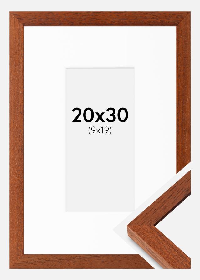 Ramme Hermes Kirsebær 20x30 cm - Passepartout Hvid 10x20 cm