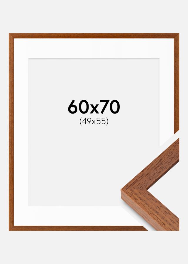 Ramme Hermes Bog 60x70 cm - Passepartout Hvid 50x56 cm