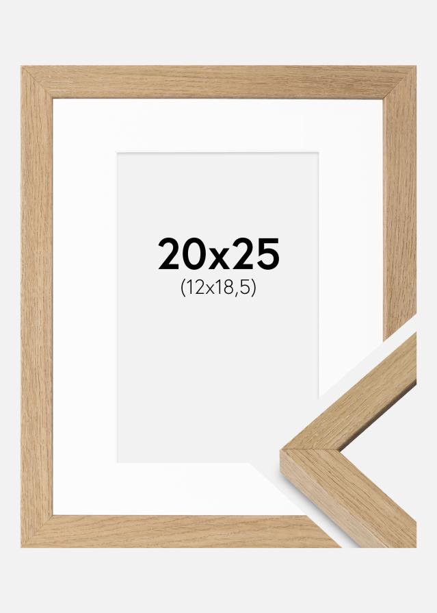 Ramme Hermes Naturlig Eg 20x25 cm - Passepartout Hvid 13x19,5 cm