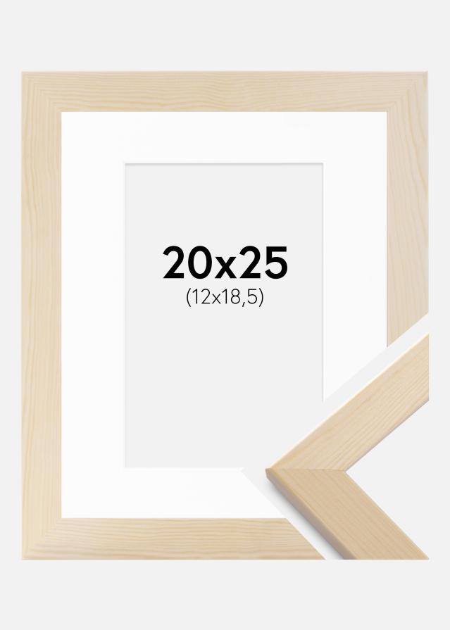 Ramme Trendline Natur 20x25 cm - Passepartout Hvid 13x19,5 cm