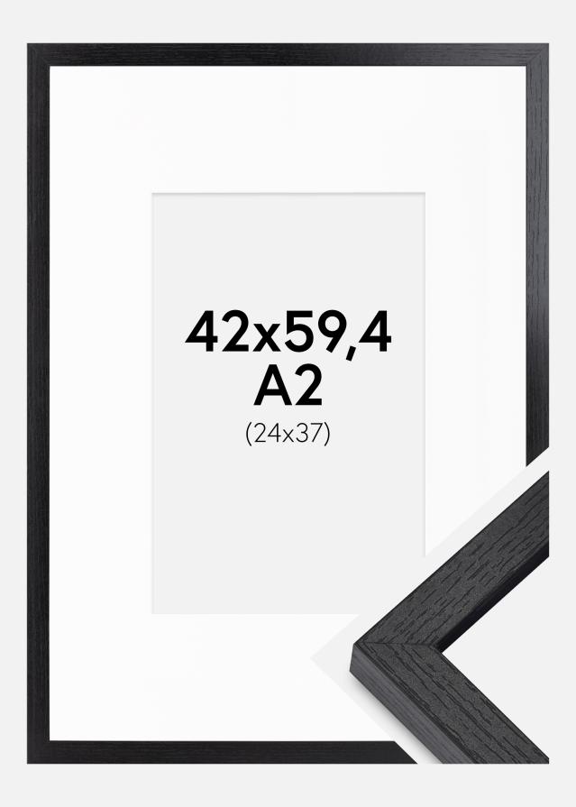 BGA Kasseramme Sort 42x59,4 cm - Passepartout Hvid 25x38 cm