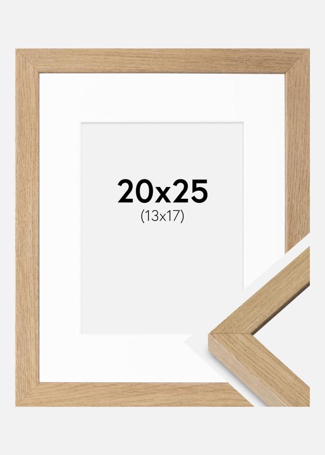 Ramme Hermes Naturlig Eg 20x25 cm - Passepartout Hvid 14x18 cm