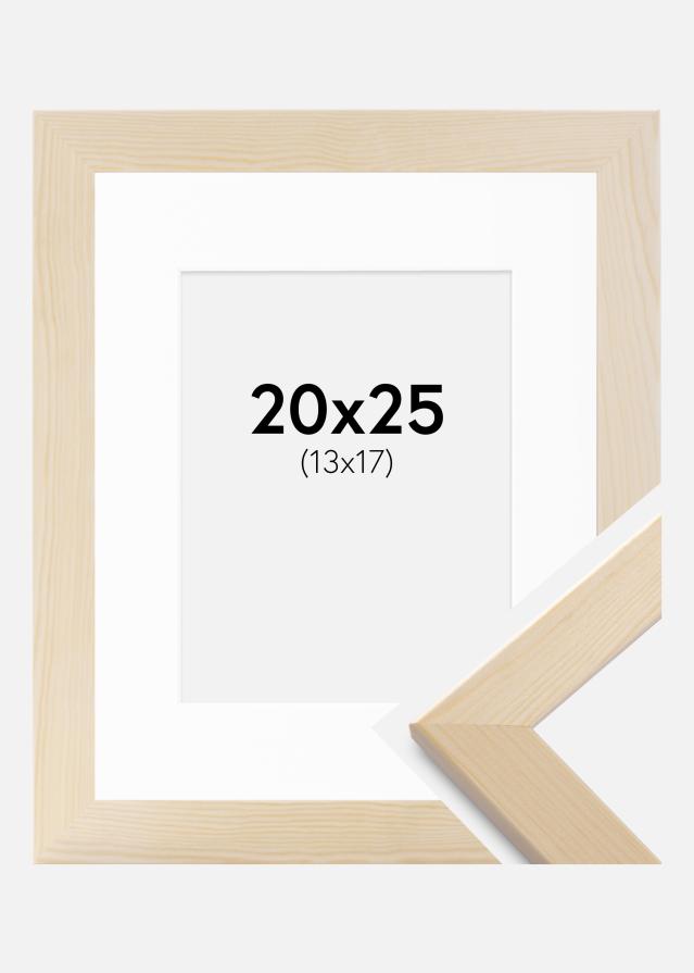 Ramme Trendline Natur 20x25 cm - Passepartout Hvid 14x18 cm