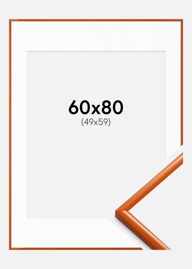 Ramme New Lifestyle Orange 60x80 cm - Passepartout Hvid 50x60 cm