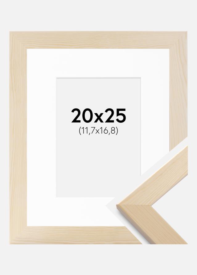 Ramme Trendline Natur 20x25 cm - Passepartout Hvid 5x7 inches