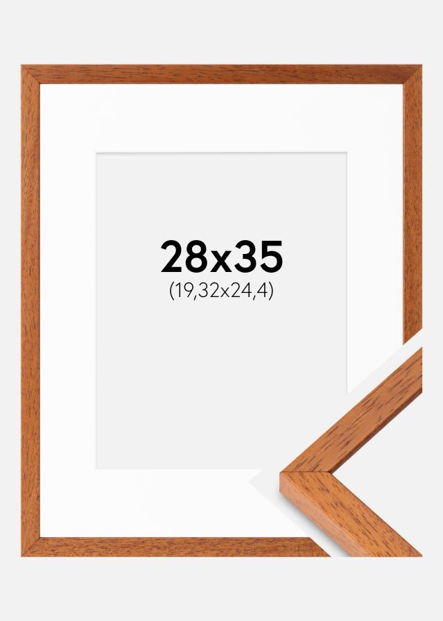 Ramme Ares Kirsebær 28x35 cm - Passepartout Hvid 8x10 inches