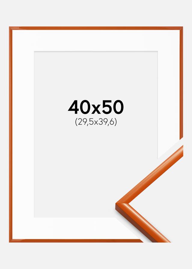 Ramme New Lifestyle Orange 40x50 cm - Passepartout Hvid 12x16 inches