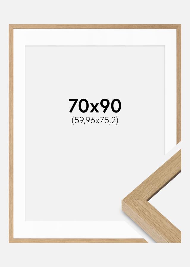 Ramme Hermes Naturlig Eg 70x90 cm - Passepartout Hvid 24x30 inches