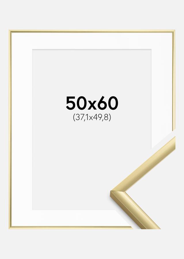 Ramme New Lifestyle Guld 50x60 cm - Passepartout Hvid 15x20 inches