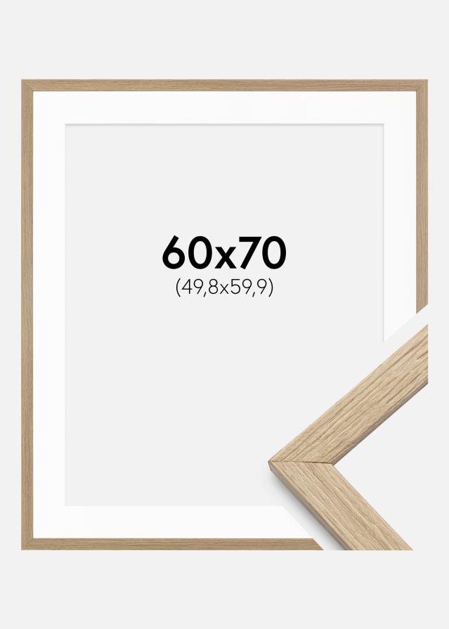 Ramme Stilren Eg 60x70 cm - Passepartout Hvid 20x24 inches