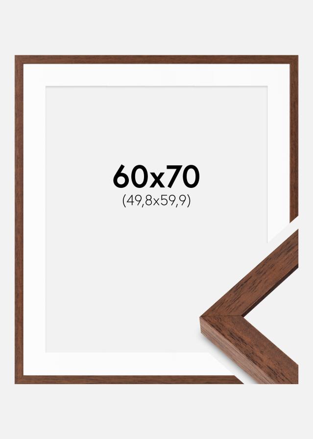 Ramme Hermes Teak 60x70 cm - Passepartout Hvid 20x24 inches