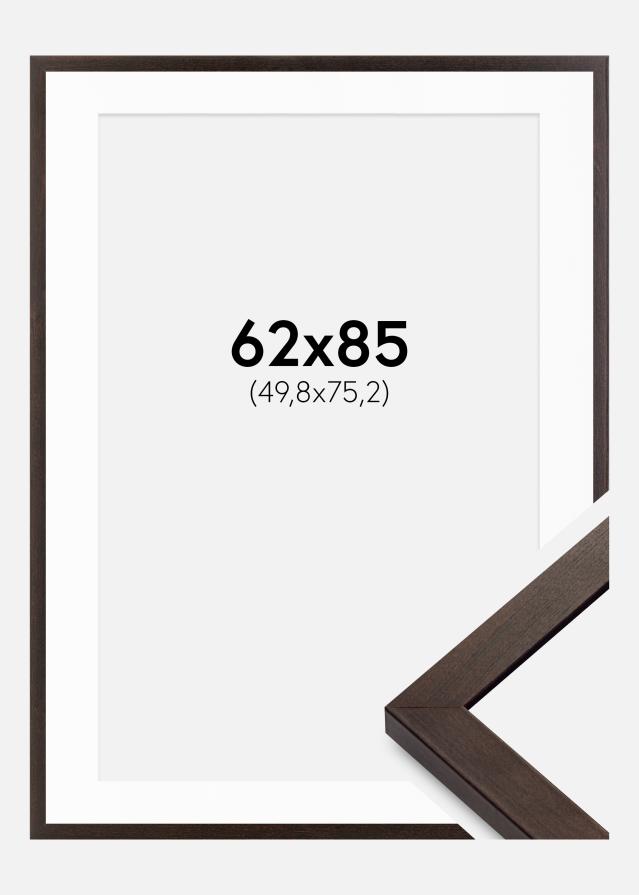 Ramme Selection Valnød 62x85 cm - Passepartout Hvid 20x30 inches