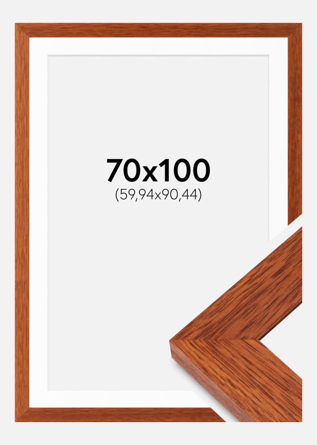 Ramme Juno Kirsebær 70x100 cm - Passepartout Hvid 24x36 inches