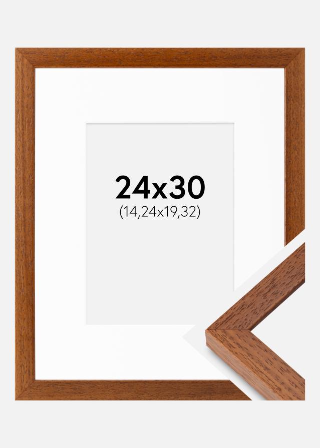 Ramme Hermes Bog 24x30 cm - Passepartout Hvid 6x8 inches