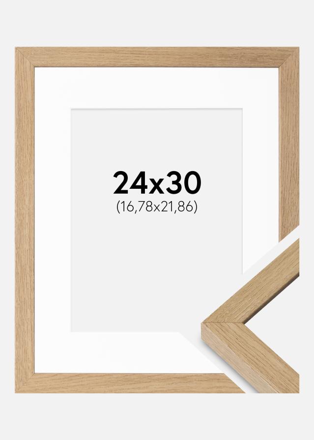 Ramme Hermes Naturlig Eg 24x30 cm - Passepartout Hvid 7x9 inches