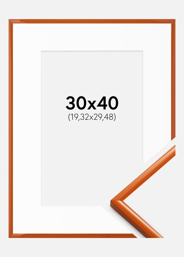 Ramme New Lifestyle Orange 30x40 cm - Passepartout Hvid 8x12 inches