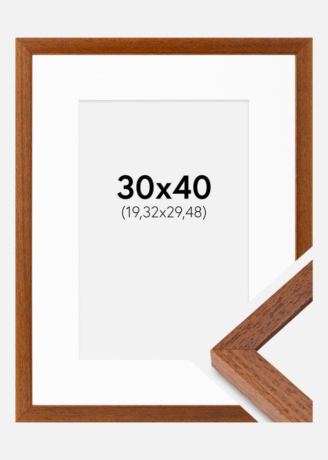 Ramme Hermes Bog 30x40 cm - Passepartout Hvid 8x12 inches