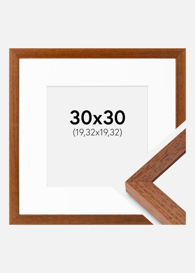 Ramme Hermes Bog 30x30 cm - Passepartout Hvid 8x8 inches