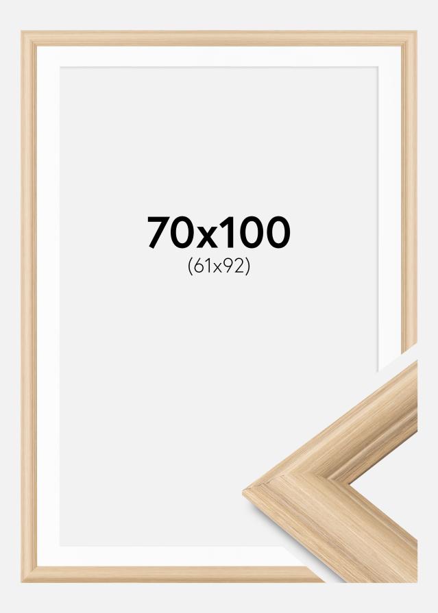 Ramme Västkusten Eg 70x100 cm - Passepartout Hvid 62x93 cm
