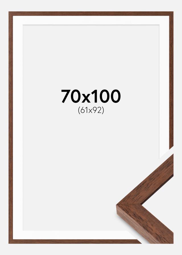 Ramme Hermes Teak 70x100 cm - Passepartout Hvid 62x93 cm